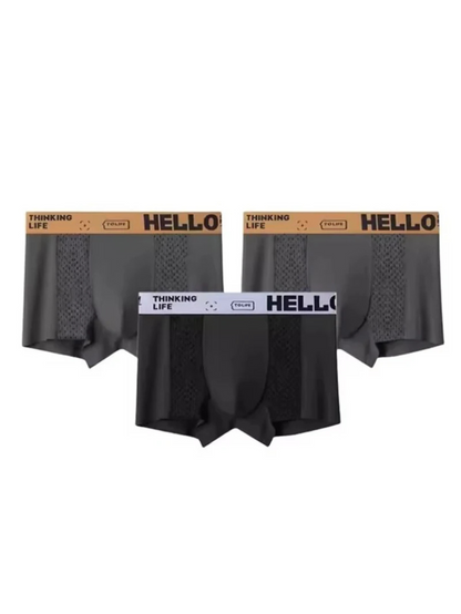 Soft, quick-dry, sweat-wicking men's boxer briefs designed for all-day comfort and movement.