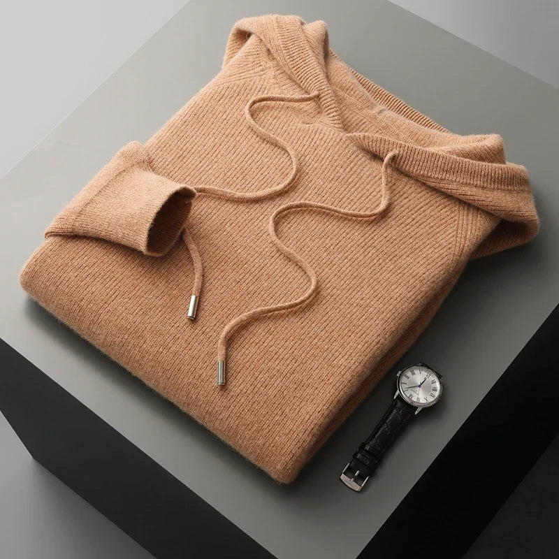 Comfortable men's loungewear hoodie, a relaxed fit pullover designed for everyday comfort.