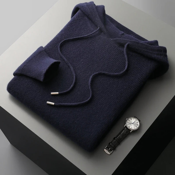 Modern men's fashion pullover hoodie with a relaxed fit, ideal for casual comfort & style.
