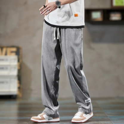 Men's fashion relax-fit lounge pants, ideal for everyday casual wear. Ultra-comfortable with elastic waist.