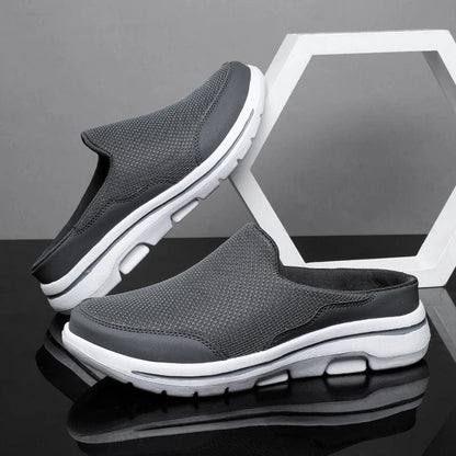 Backless men's slip-on sneaker slides, ultimate comfort and easy wear summer sandals.
