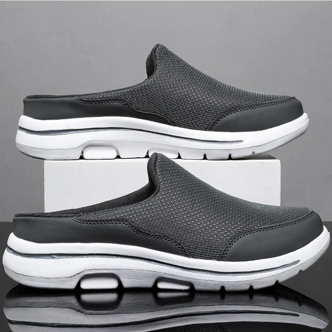 Men's casual slip-on sneaker slides, perfect for relaxed summer days, breathable comfort shoes.