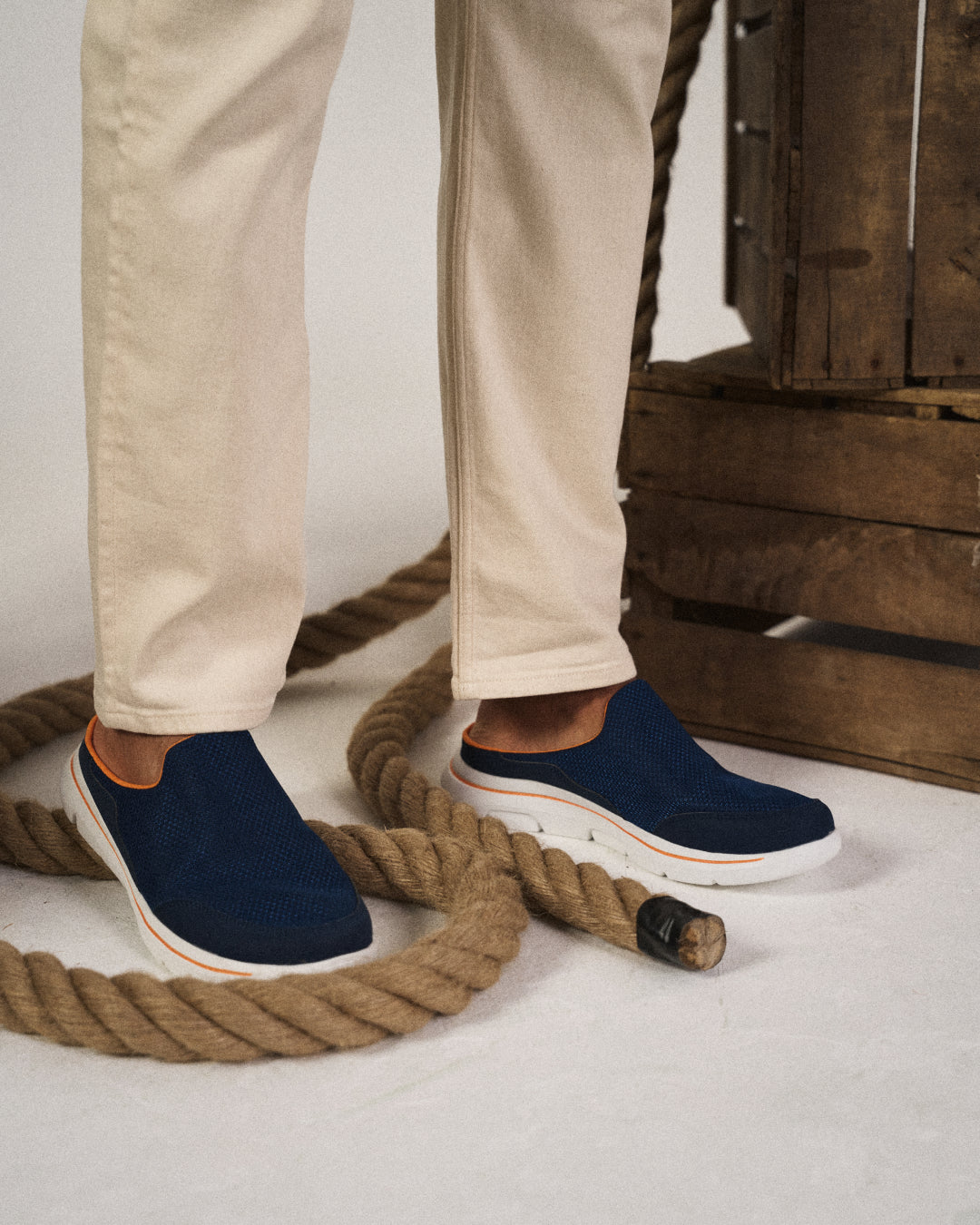 Summer-ready men's slip-on sneaker slides, ideal breathable casual comfort footwear.