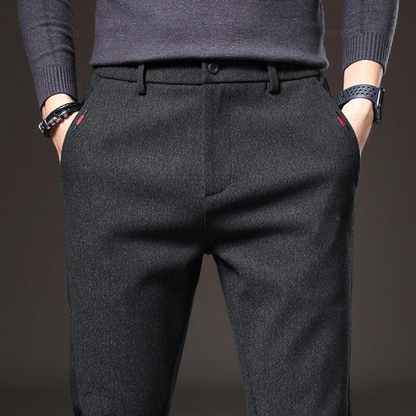Relaxed fit men's straight-leg pants, perfect for smart casual and everyday comfort.