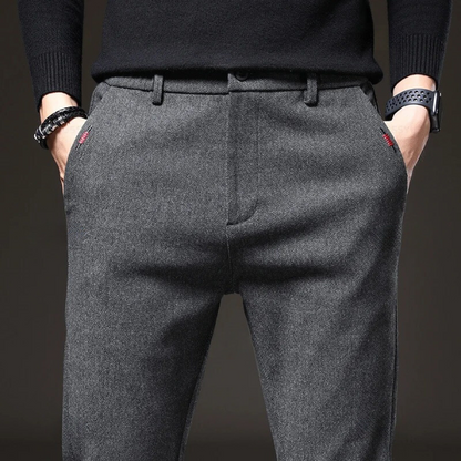Versatile men's smart casual straight-leg pants, perfect for comfortable daily wear.