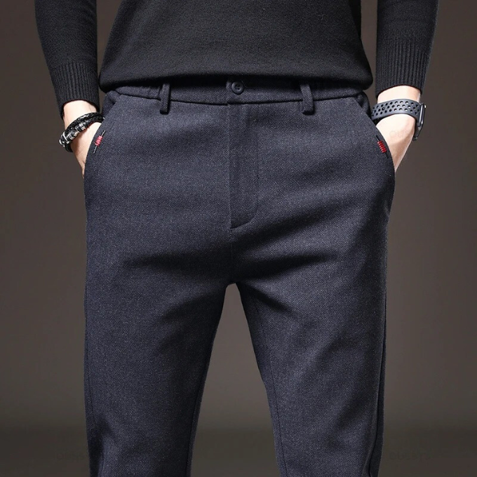 Relaxed fit men's straight-leg pants, offering ultimate comfort for casual everyday use.