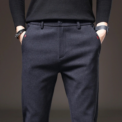 Relaxed fit men's straight-leg pants, offering ultimate comfort for casual everyday use.