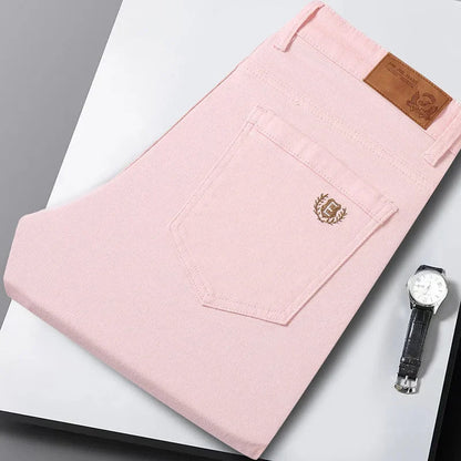 Ultra-comfortable men's stretch denim jeans: durable, flexible, and stylish for daily wear.
