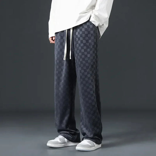 Men's ultra-comfortable relaxed fit gray sweatpants, perfect for lounge wear and everyday comfort.