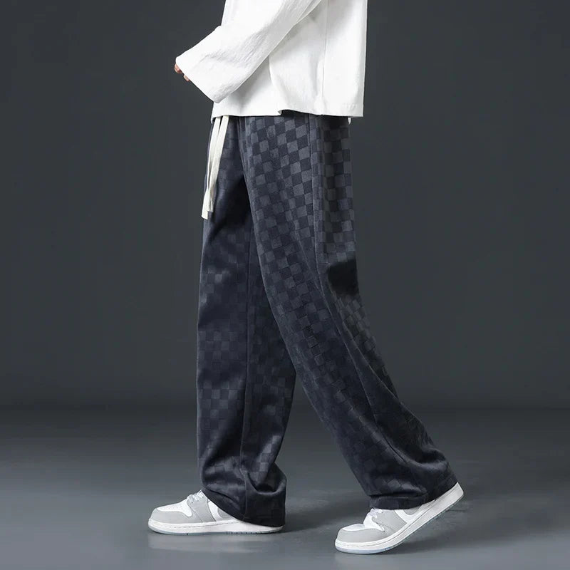 Gray men's cozy relaxed fit sweatpants, ultra-soft and perfect for lounging or active casual wear.
