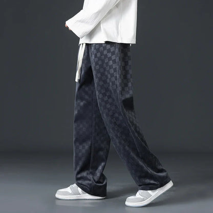 Gray men's cozy relaxed fit sweatpants, ultra-soft and perfect for lounging or active casual wear.