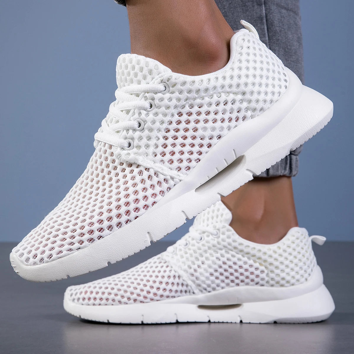 Men's ultra-light breathable athletic comfort sneakers for running and walking.