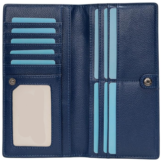 Men's ultra-slim RFID blocking leather card wallet. Secure bifold for cards & cash.