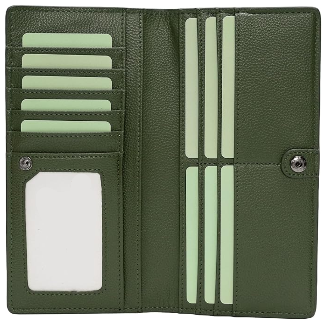 Stylish men's slim leather wallet, RFID blocking card holder. Perfect for secure, minimalist carry.