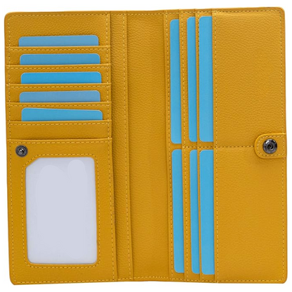 Men's ultra-thin leather card wallet with multiple slots & RFID security. Essential everyday carry.