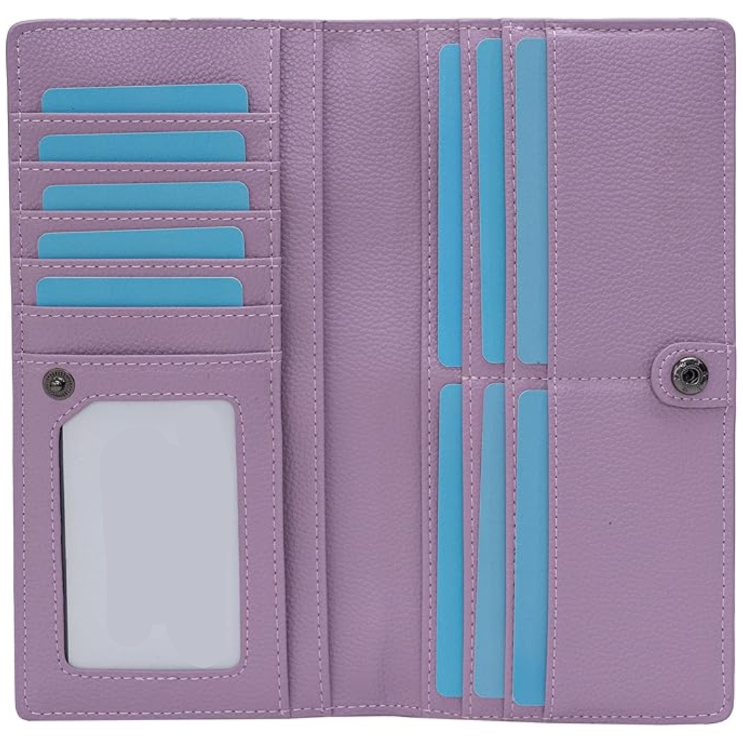 Protect your data with this secure men's RFID blocking leather wallet. Ultra-slim card & cash holder.