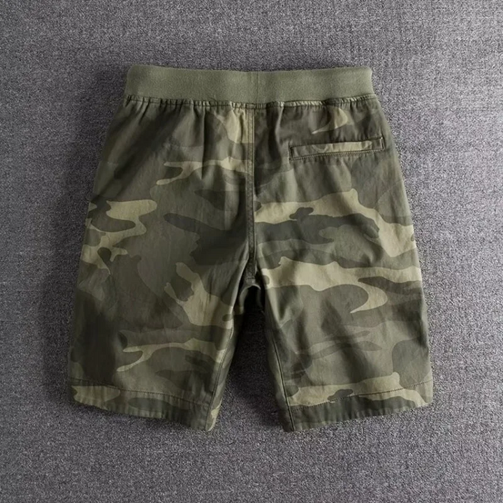 Durable men's tactical camo shorts. Ultra-soft athletic wear, perfect for gym training, sports & outdoor adventure.