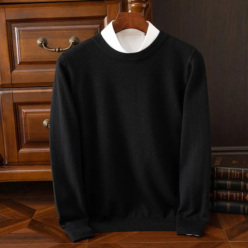 Versatile men's classic crewneck pullover, ultra-soft and warm for layering or solo wear.