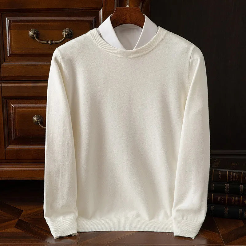 Classic men's crewneck sweater, a stylish and warm ultra-soft pullover for any occasion.