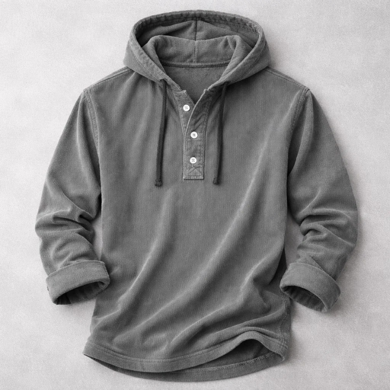 Comfortable men's heather gray hoodie, ultra-soft for everyday casual wear. Perfect fall fashion tailored sweatshirt.
