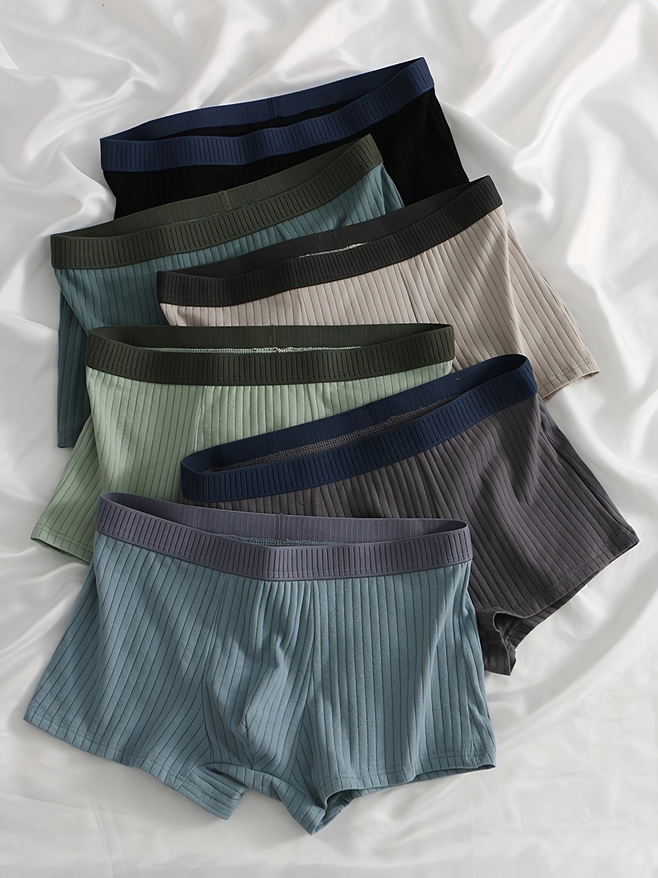 Men's ultra-soft ribbed modal boxer briefs 6-pack for ultimate comfort and support.