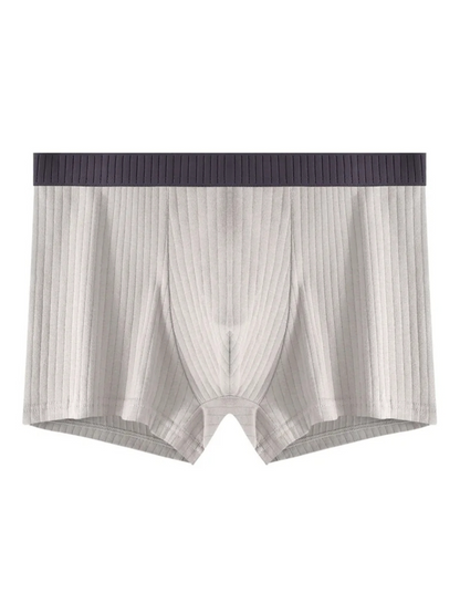 Mens 6-pack ribbed boxer briefs: breathable, moisture-wicking modal for all-day freshness & comfort.