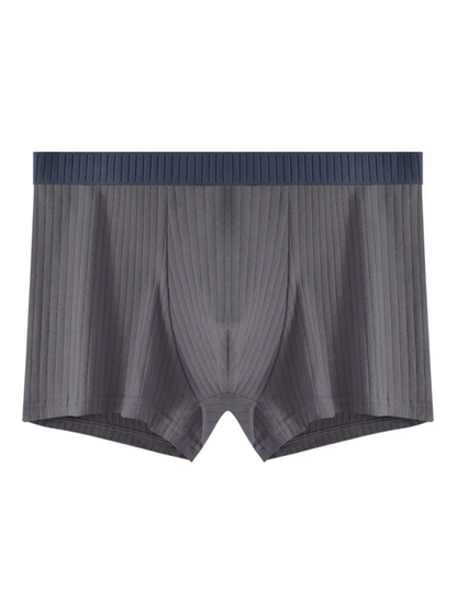 Premium men's underwear: ultra-soft ribbed modal boxer briefs 6-pack for superior comfort & fit.