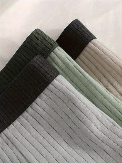 Stretch-fit men's ribbed boxer briefs 6-pack in ultra-soft modal fabric ensures all-day comfort.