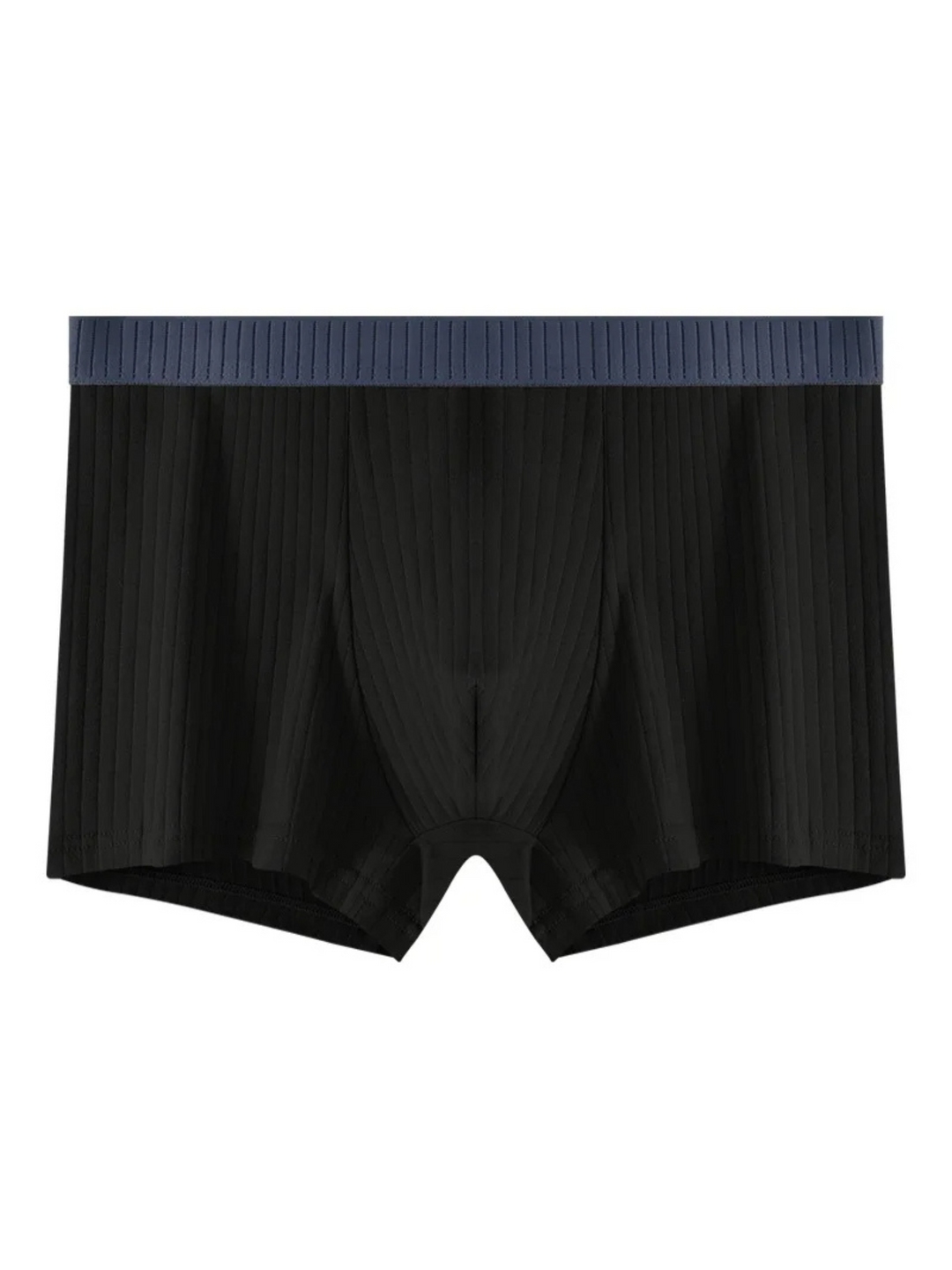 Man wearing comfortable ultra-soft ribbed modal boxer briefs, showing breathable and supportive fit.