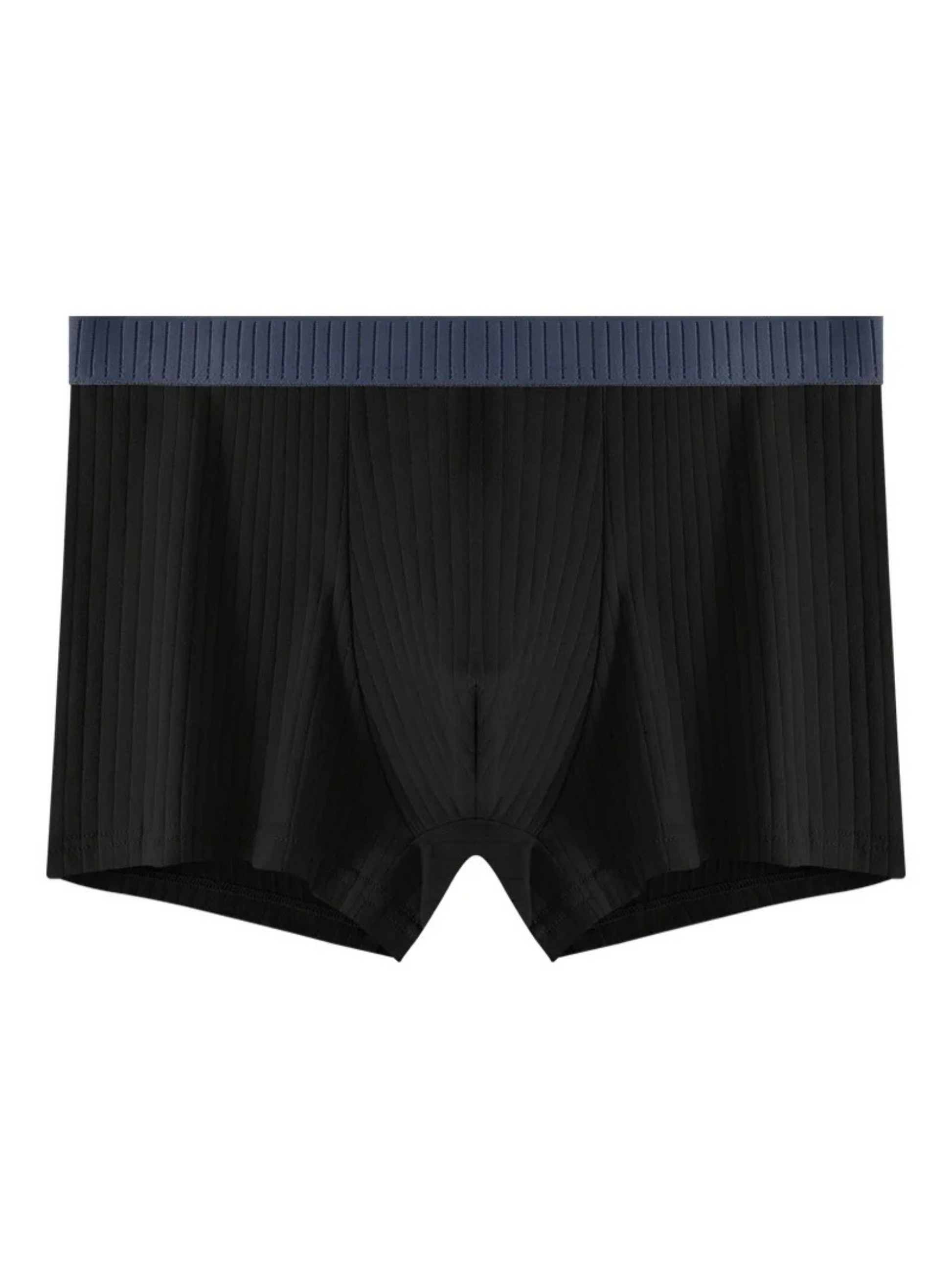 Man wearing comfortable ultra-soft ribbed modal boxer briefs, showing breathable and supportive fit.