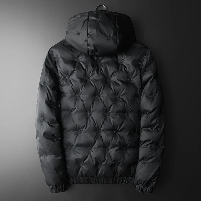 Comfortable men's ultra-warm quilted jacket, offering superior insulation for winter.