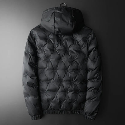 Comfortable men's ultra-warm quilted jacket, offering superior insulation for winter.