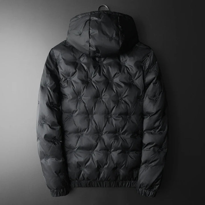 Comfortable men's ultra-warm quilted jacket, offering superior insulation for winter.