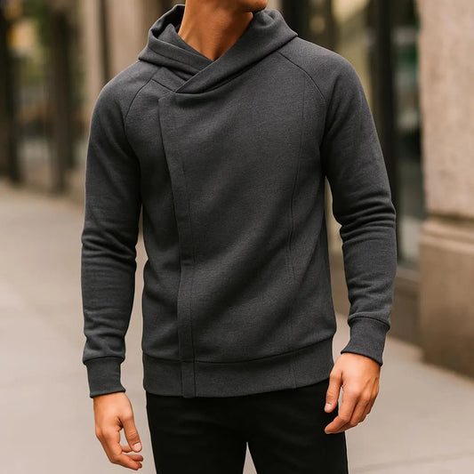 Men's Urban Crossover Zip Hoodie in sleek modern fit, perfect for streetwear & casual wear.