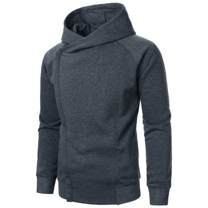 Modern fit men's zip hoodie, great for urban outerwear, streetwear, and everyday casual comfort.