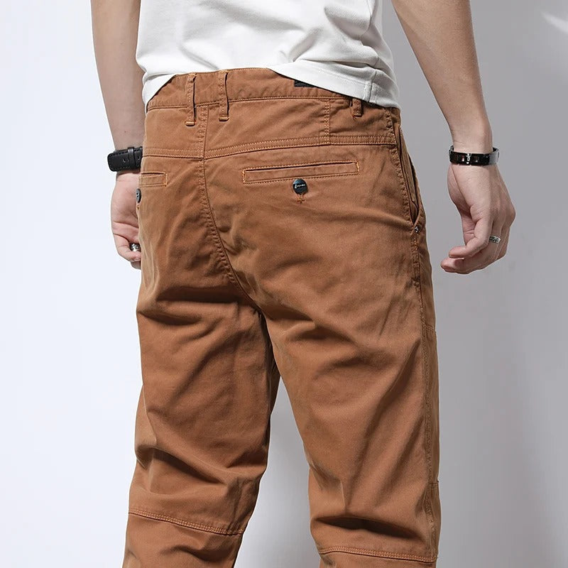 Versatile men's reinforced cargo joggers; perfect for activewear, casual outings, or everyday urban style.