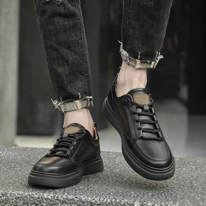 Durable men's urban style sneakers. Comfortable lace-up casual shoes, perfect for city explorers.
