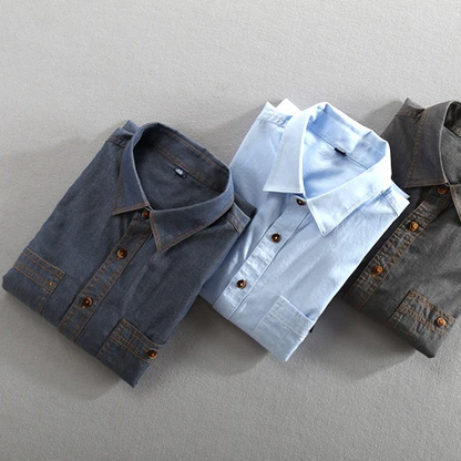 Casual men's polo shirt in urban style, short sleeve, with unique and practical dual chest pockets.