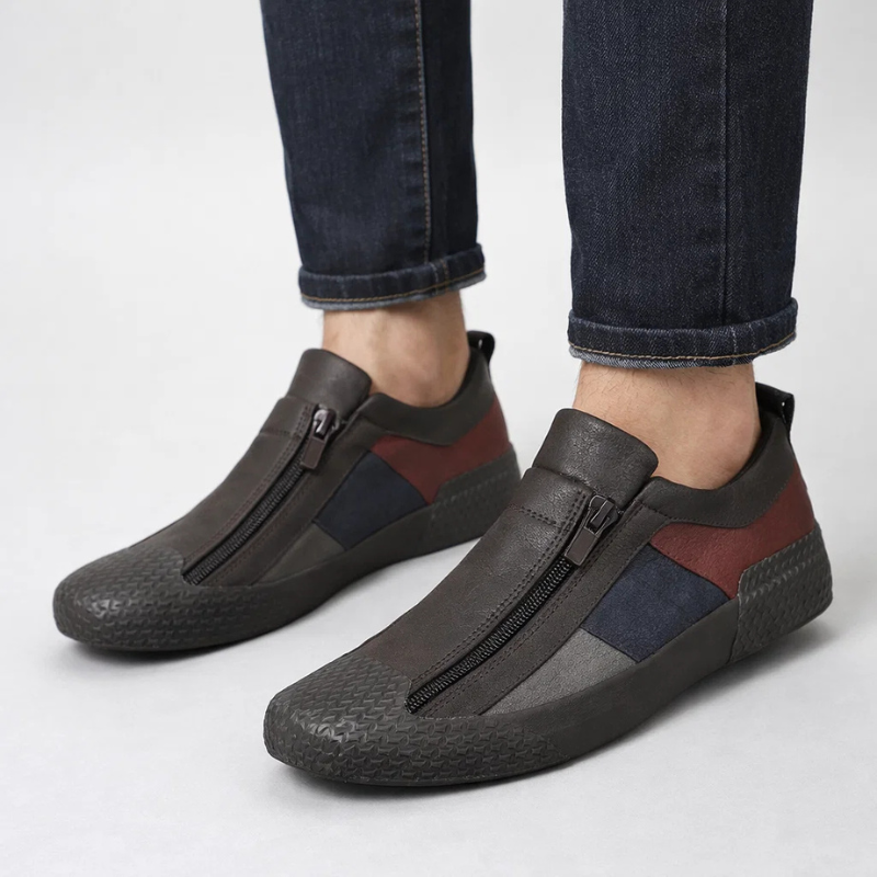 Contemporary men's urban sneakers, cushioned for comfort, perfect casual footwear for street style.