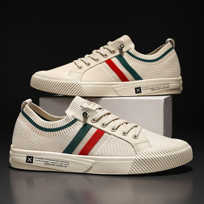 Comfortable men's lace-up sneakers, ideal for urban walking & casual style. Lightweight athletic shoes.