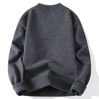 Modern v-neck men's pullover, a stylish long sleeve sweater for casual wear. Perfect comfortable layering top.