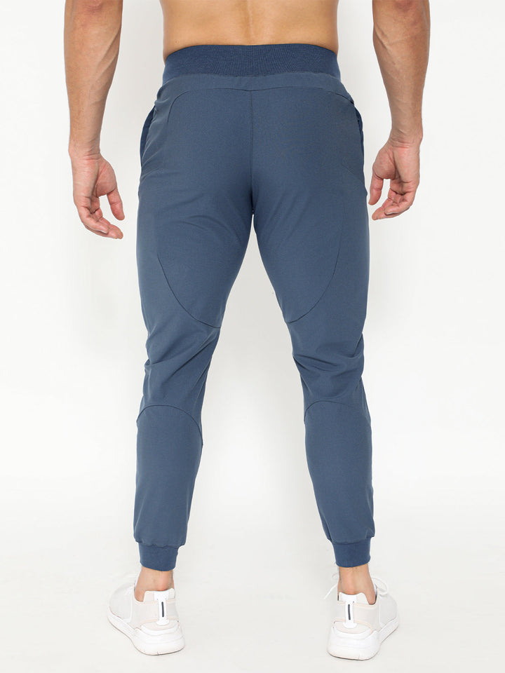 Black Valenza performance joggers for men, athletic style, gym & casual use.