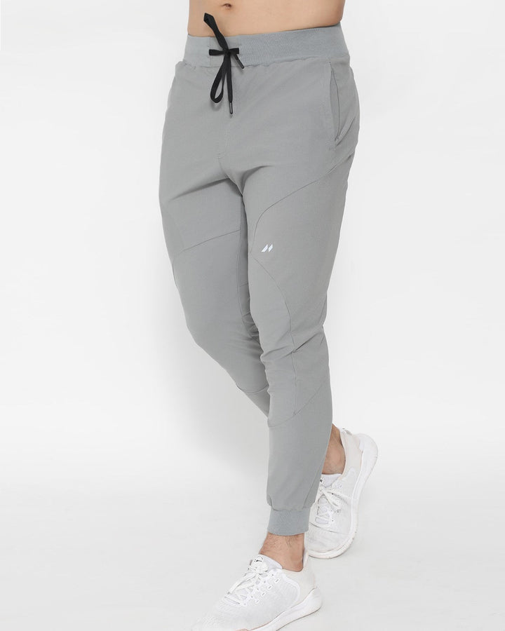 Grey Valenza men's active joggers, tapered fit, designed for ultimate comfort.