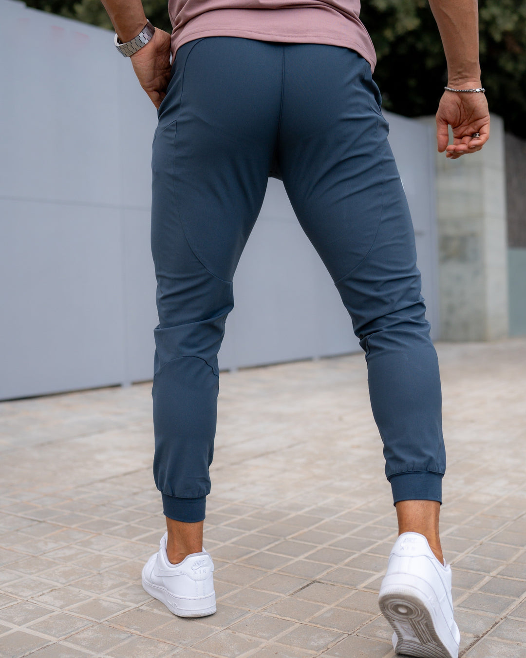Black Valenza men's versatile joggers, quick-dry, great for active travel.