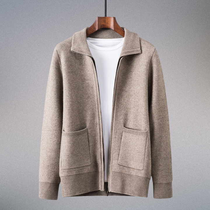 Men's Valero knit cardigan. Premium comfort, timeless style for versatile layering.