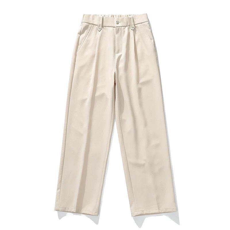 Versatile Vallier men's relaxed fit dress pants, offering comfort and a pleated front for smart casual wear.
