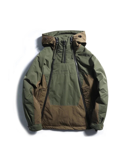 Men's Vector insulated techwear jacket, rugged & water-resistant, perfect for cold winter street style & urban utility.