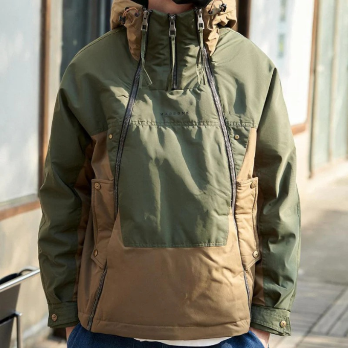 Warm Men's Vector insulated winter jacket, techwear style with utility design, rugged for cold urban adventures.