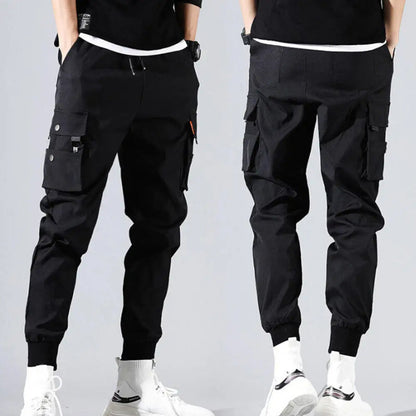 Comfortable stealth black men's Velocity Cargo Jogger. Elastic cuffs & utility pockets for modern style.