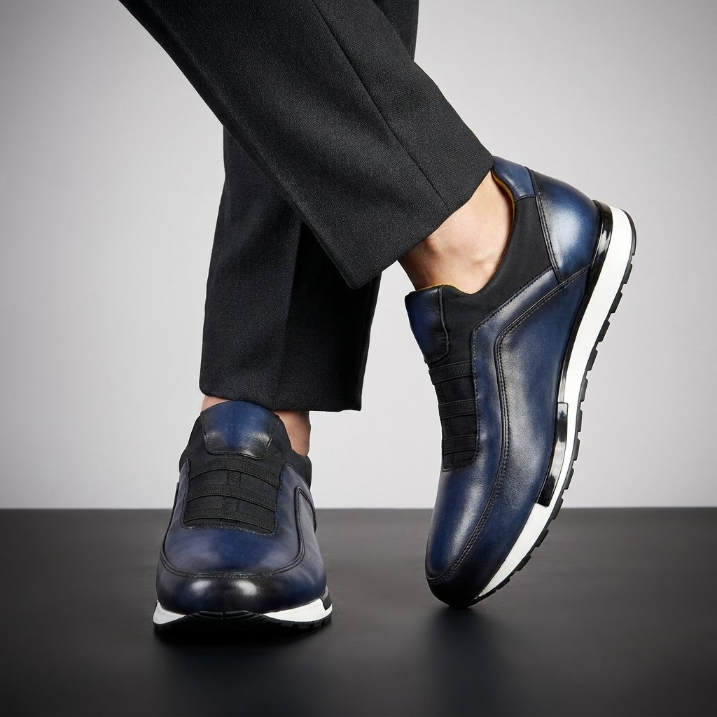 Comfortable men's velour brogue dress shoes with breathable & anti-slip sole, versatile for many looks.
